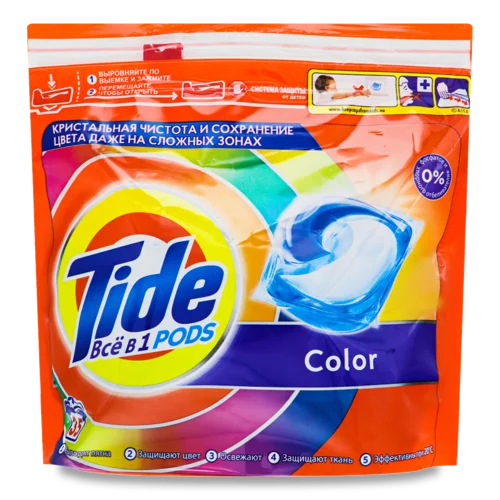 Миючий Засіб Рідкий В Капсулах Все В 1 Pods Color Tide, 35х22.8г