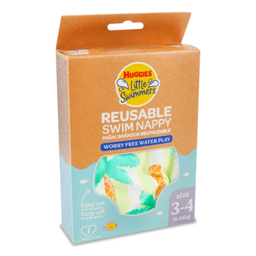 Підгузники-Трусики Багаторазові Для Плавання 11-14кг 3-4 Little Swimmers Huggies, в/ґ, 1шт