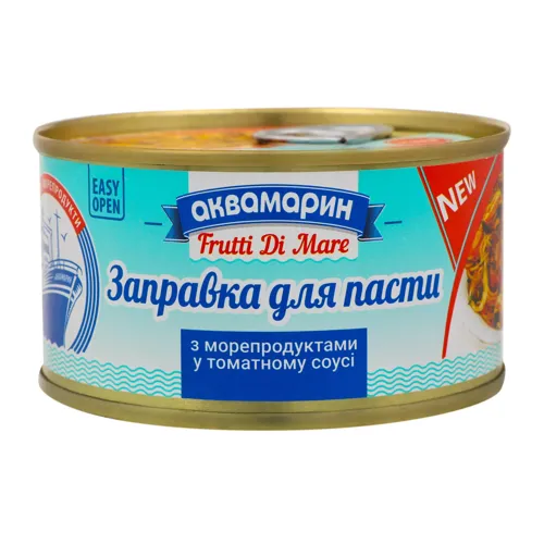Заправка для пасти з морепродуктами в томатному соусі Аквамарин 185г
