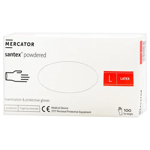 Рукавички оглядові Santex Powdered латексні L 100шт