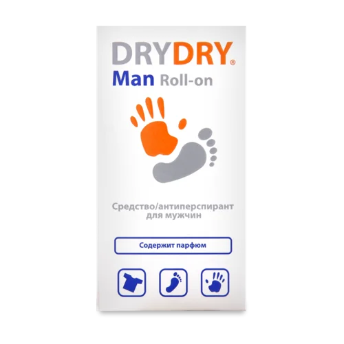 Дезодорант для тіла DRYDRY Men, 50 мл, антиперспірант чоловічий