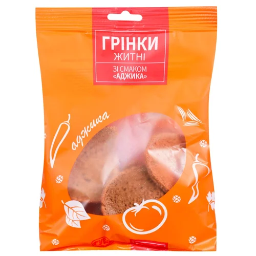 Грінки Субота житні зі смаком аджики 80г