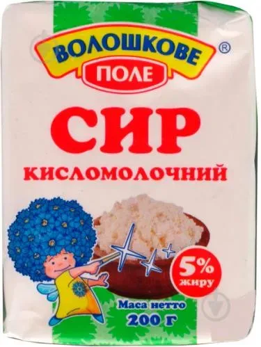 Сир кисломолочний «Волошкове поле» 5%, 200г
