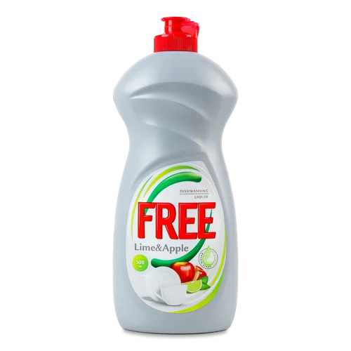 Гель для миття посуду з ароматом яблука та лайма, Free, 500мл