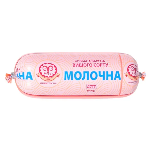 Ковбаса Фарро Молочна варена вищий сорт 500г