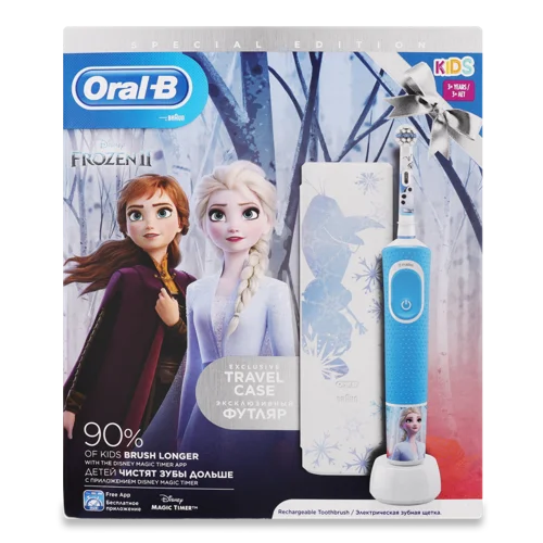 Електрична Зубна Щітка Для Дітей Від 3 Років, Frozen II, Oral-B, в ексклюзивному футлярі, 1шт
