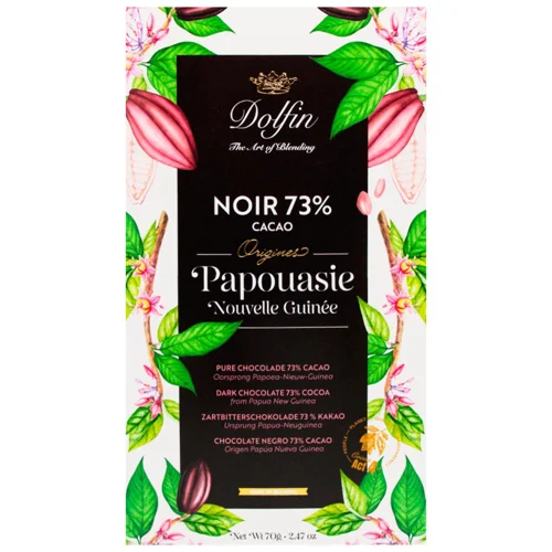Шоколад чорний Dolfin Папуа-Нова Гвінея 68% 70г