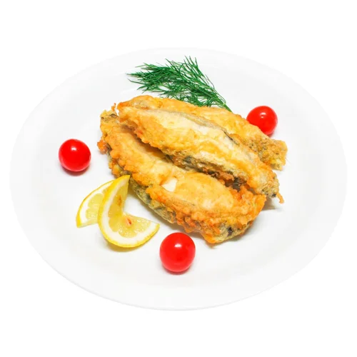 Стейк зубатки смажений