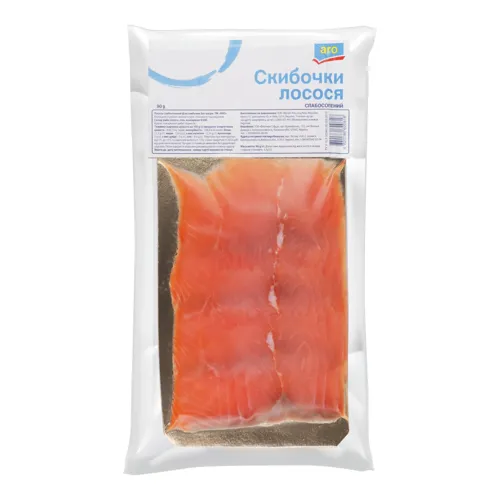 Лосось філе скибочки Aro солоне без шкіри в упаковці 90г