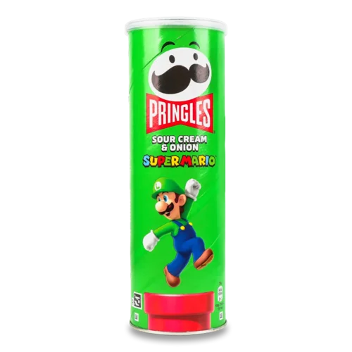 Снек пікантний Pringles Super Mario зі смаком сметани і цибулі