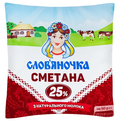 Сметана 25% Сло'вяночка м/у 380г