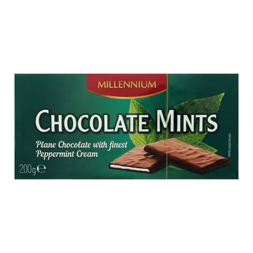 Шоколад чорний з мятною кремовою начинкою MILLENNIUM 200г