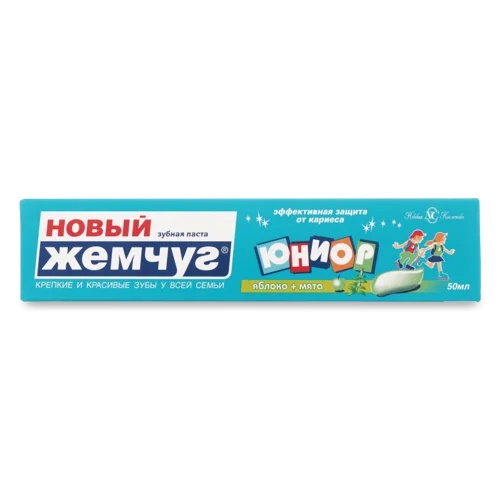 Зубна Паста Яблуко і М'ята Юніор Новый Жемчуг, 50мл