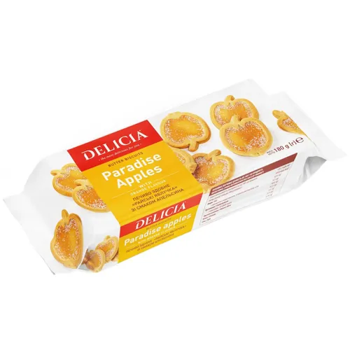 Печиво Delicia Райські яблучка здобне зі смаком апельсина 180г