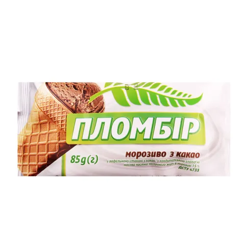 Морозиво 15% пломбір з какао у вафельному стакані з кондитерською глазур'ю Oliver Smith м/у 85г
