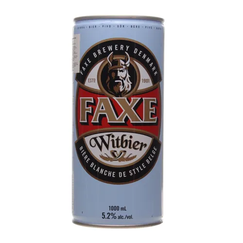 Пиво 1л 5.2% світле Witbier Faxe з/б