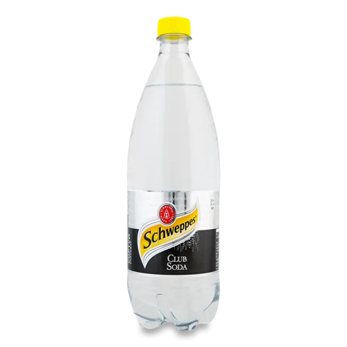 Напій Безалкогольний Сильногазований Club Soda Schweppes, п/пл 1л