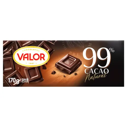 Шоколад чорний Valor 99% 170г