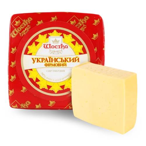 Сир Твердий Український Фірмовий 50% Вищого Ґатунку, кг