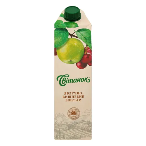 Нектар Світанок яблучно-вишневий 0,95л тетрапак