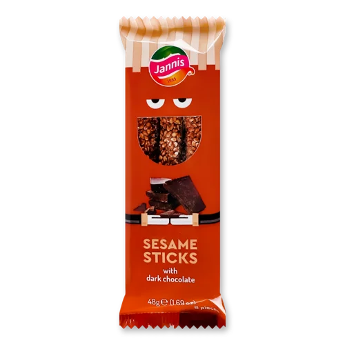 Кунжутні Палочки Jannis З Темним Шоколадом, 100г