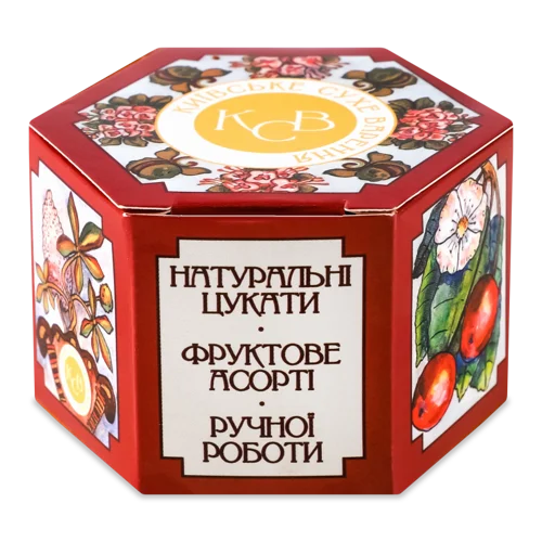 Цукати Натуральні Фруктове Асорті, Сухе Варення, к/у 40г