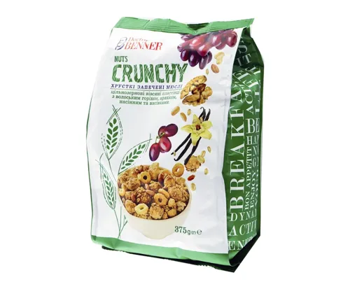 Кранчі Doctor Benner Nuts Crunchy хрусткі запечені 375г