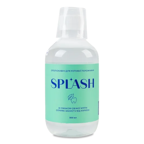 Ополіскувач для ротової порожнини зі смаком свіжої м'яти Splash, 300мл