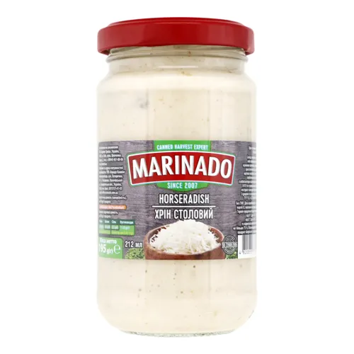 Хрін столовий тертий Marinado с/б 195г