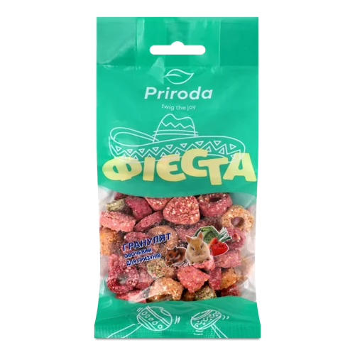 Корм Додатковий Гризунам Гранулят Овочевий Priroda, В/ґ, 100г
