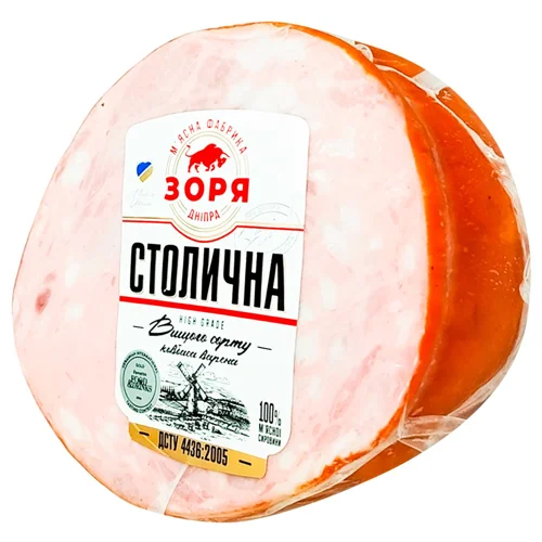 Ковбаса Столична вар нат/обол в/г (ваг) Зоря Дніпра