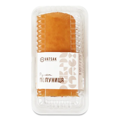 Рулет Полуниця Ватсак п/у, натуральна оболонка, 250 г