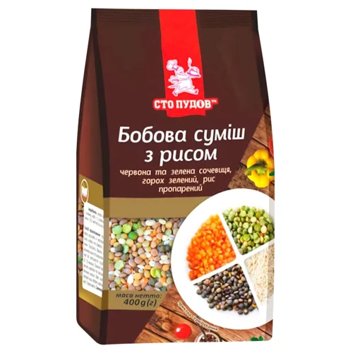 Суміш бобова Сто Пудів з рисом 400г