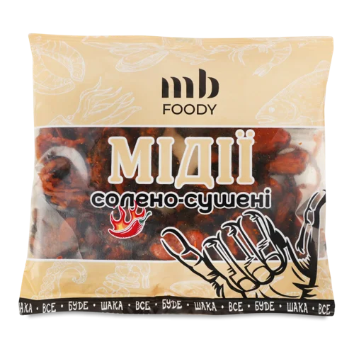 Мідії Солено-Сушені MB Foody, В/ґ, 120г