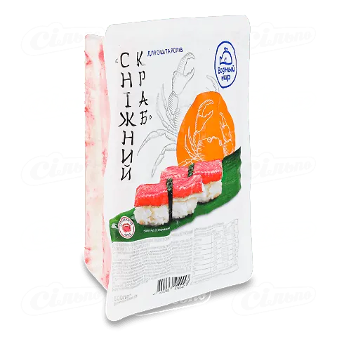 Палички крабові Водний Світ Сніжний краб заморожені 500г