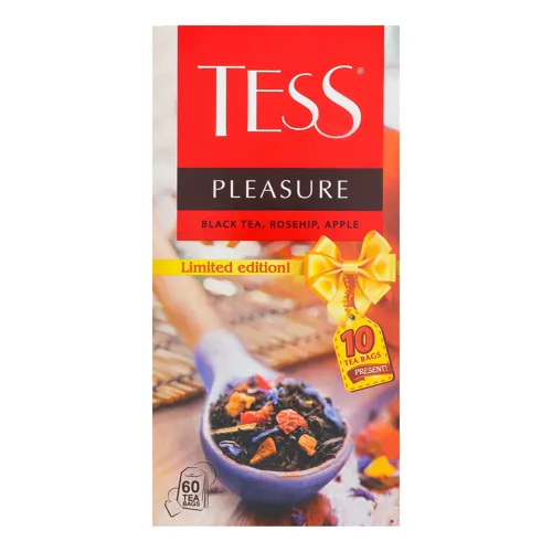 Чай чорний байховий дрібний Pleasure Tess к/у 60х1.5г
