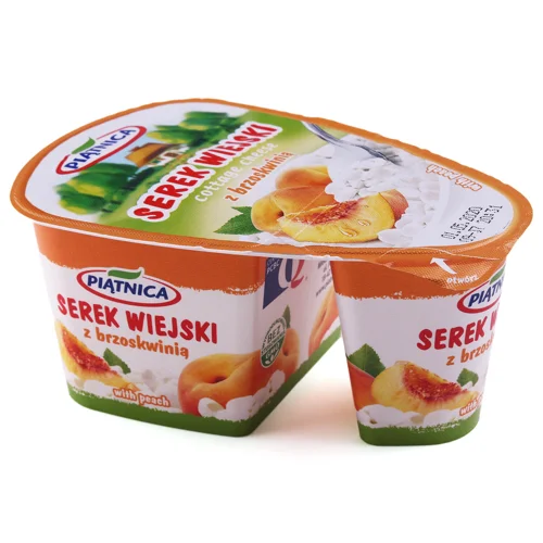 Сир кисломолочний Piatnica з персиковим джемом 12% 150г