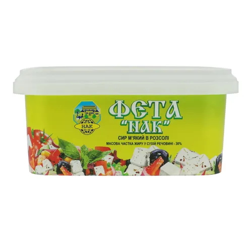 Сир 30% м'який в розсолі Фета НАК п/у 1700г