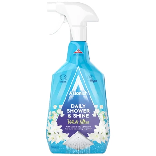 Спрей для чищення душових кабін Astonish Daily Shower & Shine White Lilies 750мл