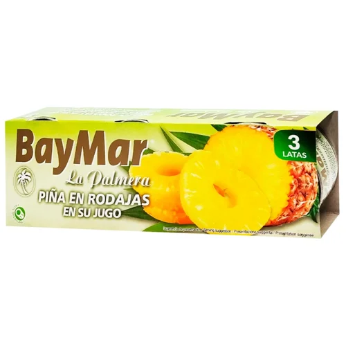 Ананас БайМар 3х236мл кільця у власному соці з/б