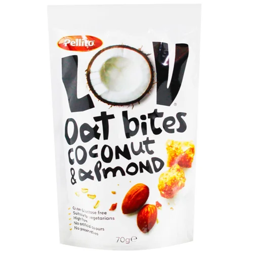 Вівсяні снеки з кокосом і мигдалем ТМ VAMVALIS FOODS 70 г