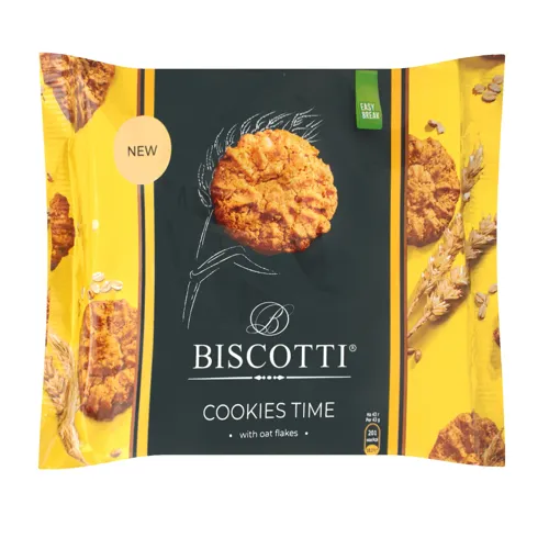 Печиво здобне пісочно-відсадне з вівсяними пластівцями Cookies time Biscotti 170г