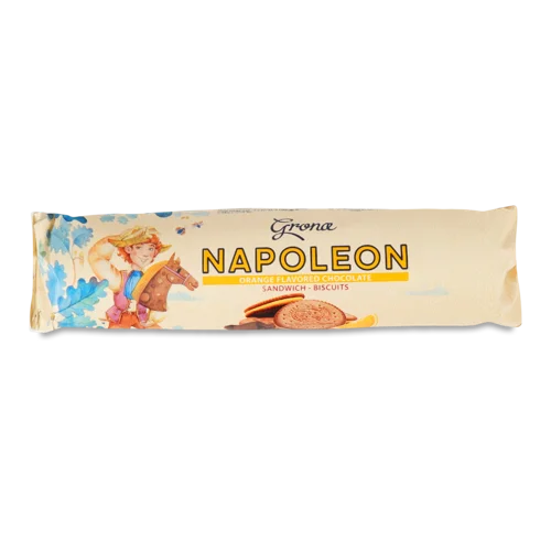 Печиво-Сендвіч Затяжне Шоколадно-Апельсинове Napoleon Grona, м/у 240г