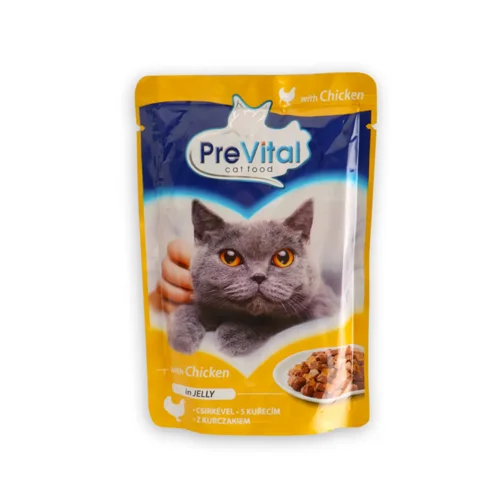 Корм для котів PreVital з куркою у желе
