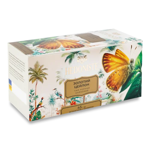 Чай Чорний Байховий Золотий Цейлон Hedoniste, к/у 25х1.8г