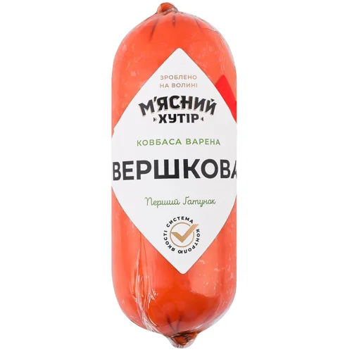 Ковбаса М'ясний Хутір Вершкова варена перший сорт