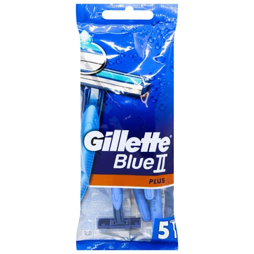 Бритви Gillette Blue II Plus одноразові 5шт