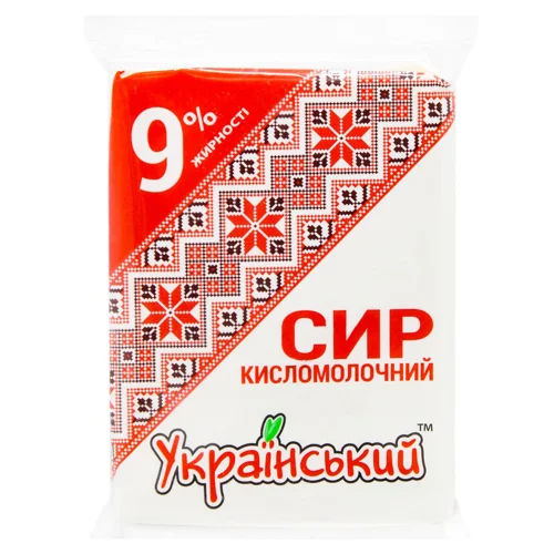 Сир кисломолочний Український 9% 200г