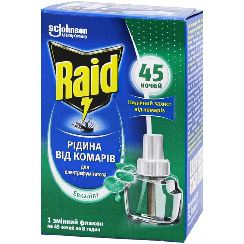 Рідина від комарів Raid евкаліпт 45 ночей