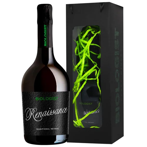 Вино ігристе Biologist Ренессанс брют біле 12,3% 0,75л